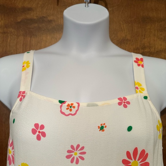 Mister Zimi Sleeveless "Sophie" Midi Dress Womens 12 White Floral Print Easter - Picture 6 of 16